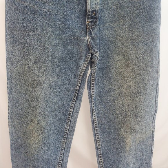VTG. 91' Levi’s 550 Jeans Men’s 34x34 Relaxed Fit Baggy Blue Acid Wash Denim - Picture 4 of 13